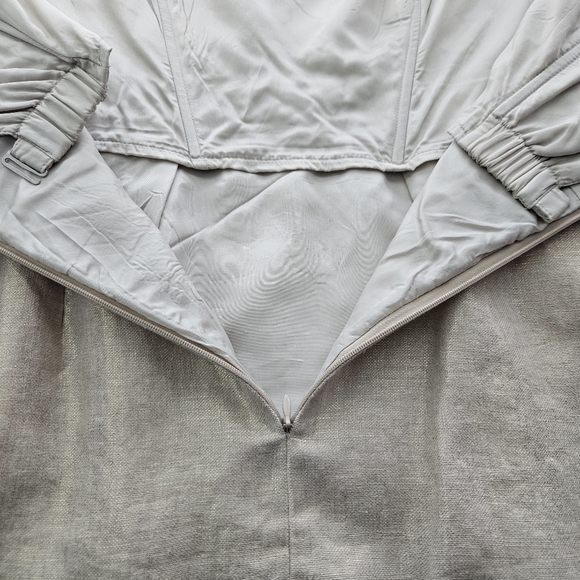 Shoshanna Strapless Linen Cocktail Dress Sz 6 - Picture 6 of 13